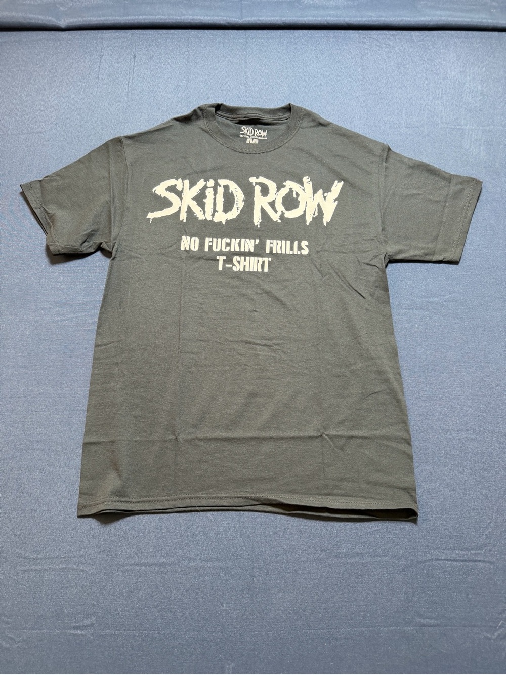 Skid Row No F….' Frills 100% Cotton Black Tee Size M